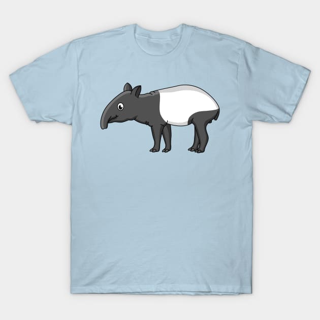 Cute happy cartoon tapir illustration T-Shirt by Cartoons of fun